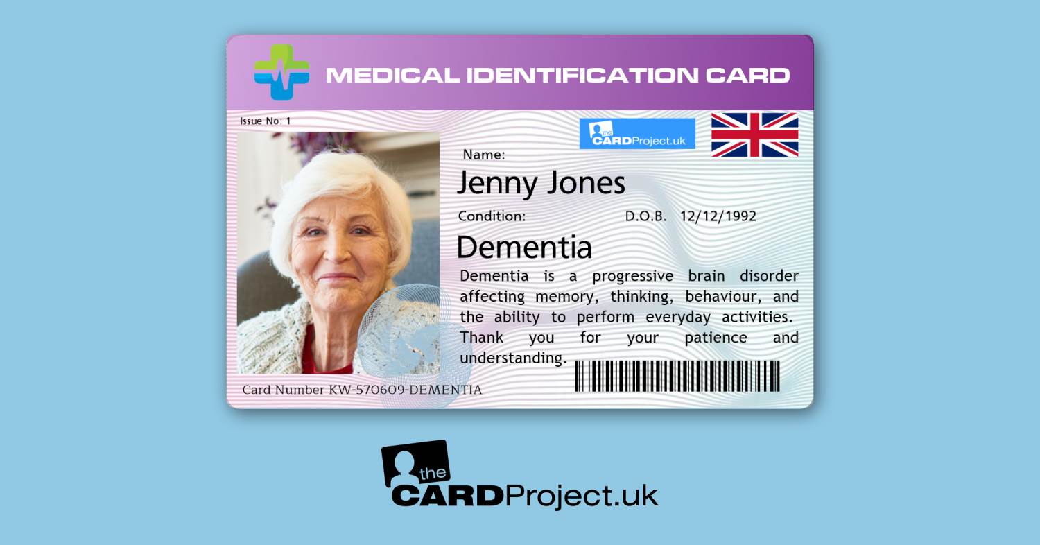 Dementia Premium Photo Medical ID Card 